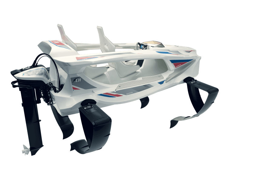 Quadrofoil electric yacht